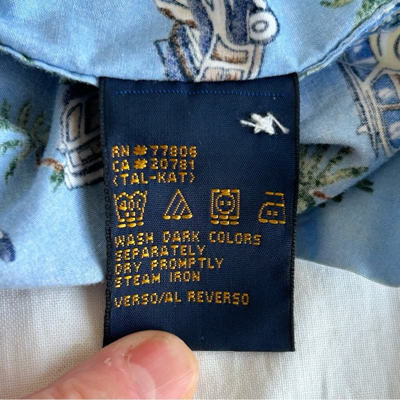 Tommy Hilfiger Hawaiian Surf Board Novelty Print Button Down Shirt - Picture 9 of 13